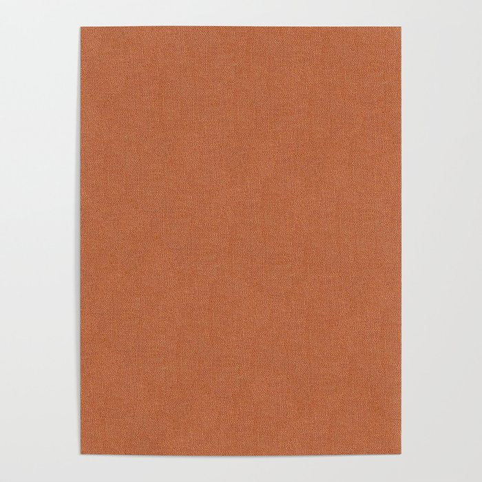 Terracotta Rust orange Washed Linen Vintage Poster Gallery Image 4