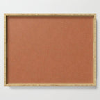 Terracotta Rust orange Washed Linen Vintage Serving Tray Gallery Image 1