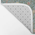 William Morris Bird and Pomegranate Turquoise Coral Bath Mat Gallery Image 2