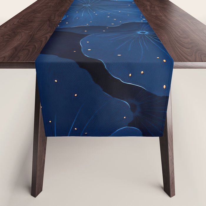 Floral Poster Flower Print Botanical Japanese Art Blue Wall Art dopamine decor Maximalist Wall Art Table Runner Gallery Image 1