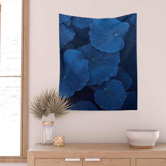 Floral Poster Flower Print Botanical Japanese Art Blue Wall Art dopamine decor Maximalist Wall Art Wall Tapestry Gallery Image 2