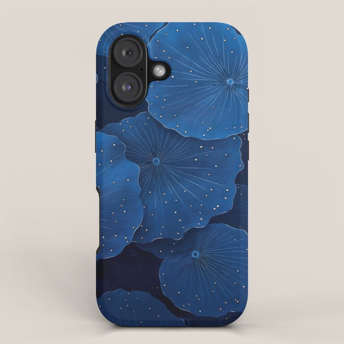 Floral Poster Flower Print Botanical Japanese Art Blue Wall Art dopamine decor Maximalist Wall Art iPhone Case
