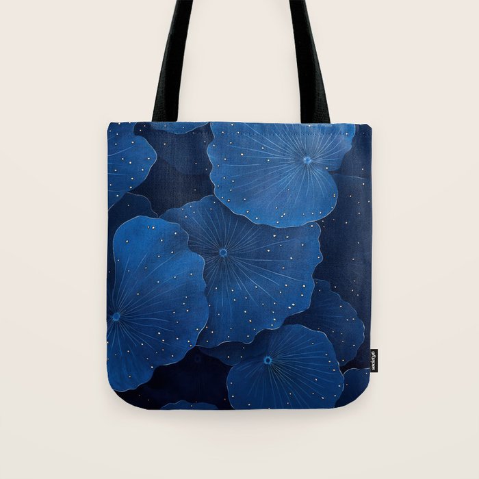 Floral Poster Flower Print Botanical Japanese Art Blue Wall Art dopamine decor Maximalist Wall Art Tote Bag Gallery Image 1