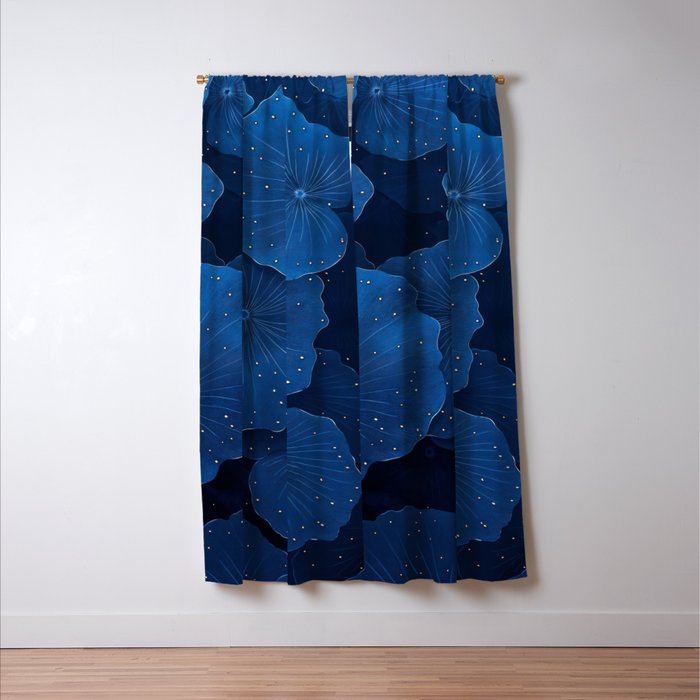 Floral Poster Flower Print Botanical Japanese Art Blue Wall Art dopamine decor Maximalist Wall Art Window Curtain Gallery Image 3