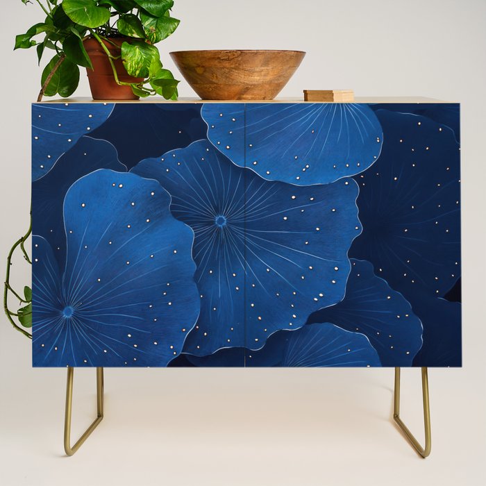 Floral Poster Flower Print Botanical Japanese Art Blue Wall Art dopamine decor Maximalist Wall Art Credenza Gallery Image 1