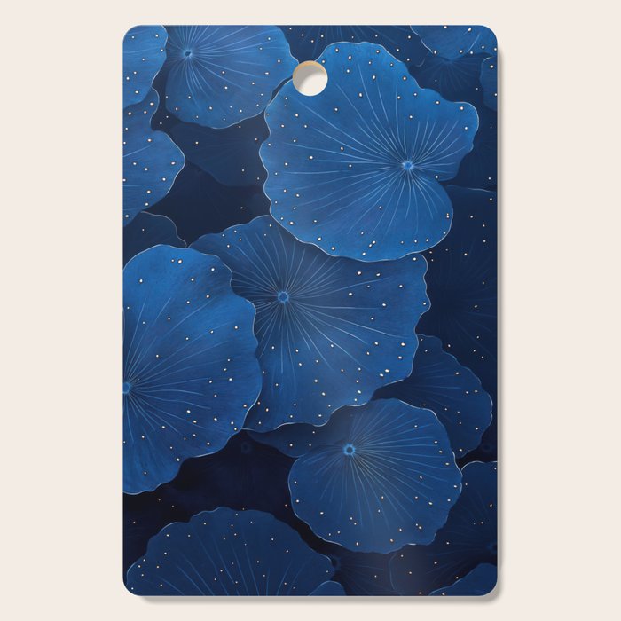 Floral Poster Flower Print Botanical Japanese Art Blue Wall Art dopamine decor Maximalist Wall Art Cutting Board Gallery Image 1