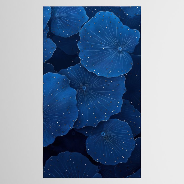 Floral Poster Flower Print Botanical Japanese Art Blue Wall Art dopamine decor Maximalist Wall Art Tablecloth Gallery Image 2