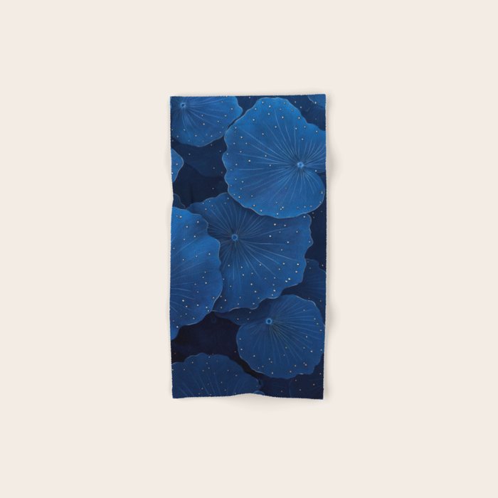 Floral Poster Flower Print Botanical Japanese Art Blue Wall Art dopamine decor Maximalist Wall Art Bath Towel Gallery Image 1