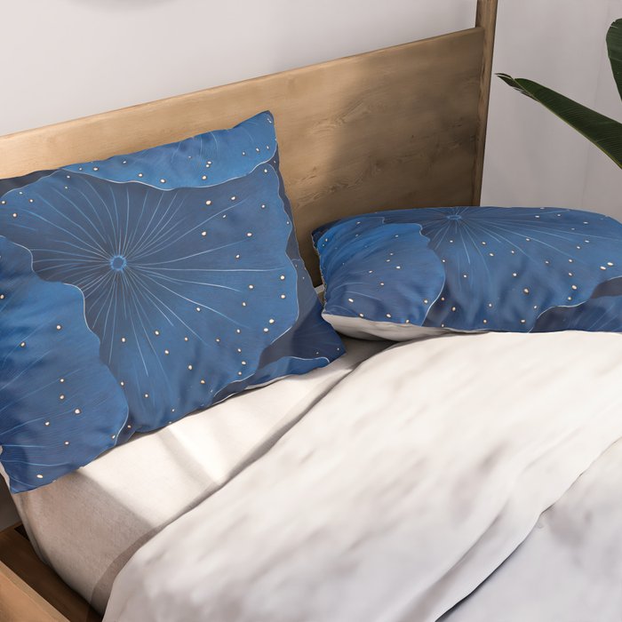 Floral Poster Flower Print Botanical Japanese Art Blue Wall Art dopamine decor Maximalist Wall Art Pillow Sham Gallery Image 2