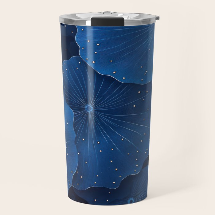 Floral Poster Flower Print Botanical Japanese Art Blue Wall Art dopamine decor Maximalist Wall Art Travel Mug Gallery Image 1