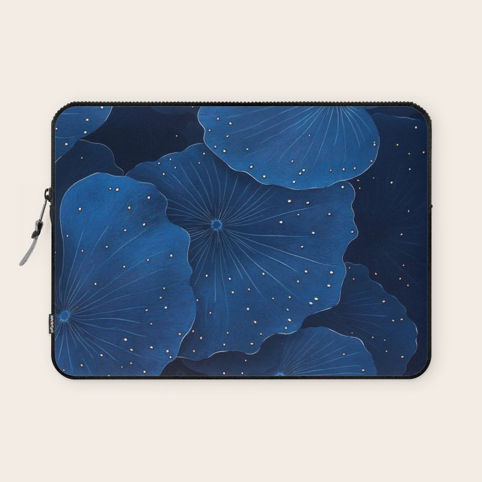 Floral Poster Flower Print Botanical Japanese Art Blue Wall Art dopamine decor Maximalist Wall Art Laptop Sleeve Gallery Image 1