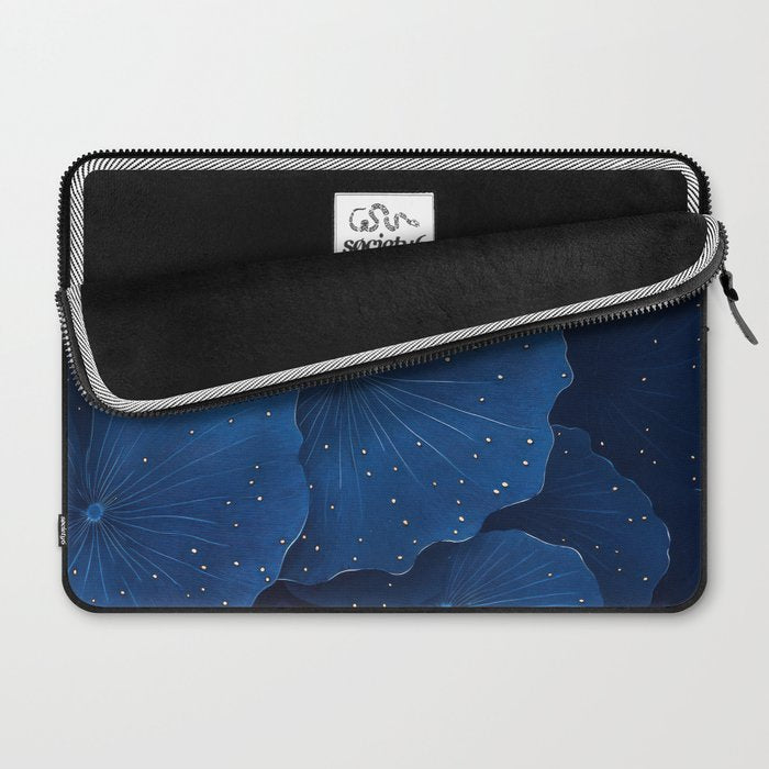 Floral Poster Flower Print Botanical Japanese Art Blue Wall Art dopamine decor Maximalist Wall Art Laptop Sleeve Gallery Image 2