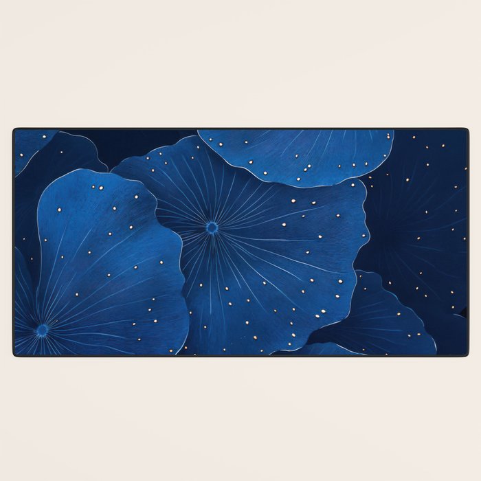 Floral Poster Flower Print Botanical Japanese Art Blue Wall Art dopamine decor Maximalist Wall Art Desk Mat Gallery Image 3