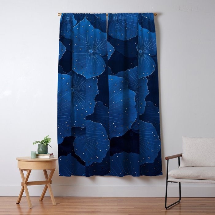 Floral Poster Flower Print Botanical Japanese Art Blue Wall Art dopamine decor Maximalist Wall Art Window Curtain Gallery Image 1