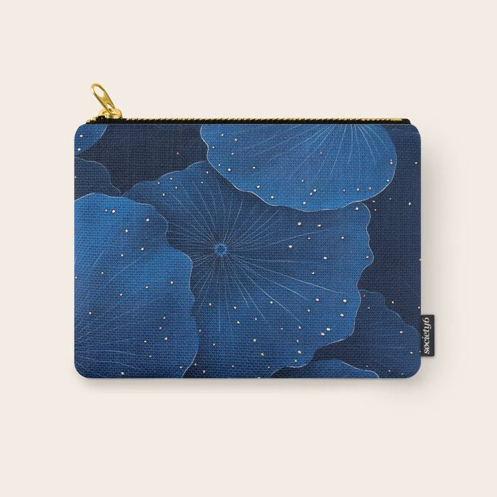 Floral Poster Flower Print Botanical Japanese Art Blue Wall Art dopamine decor Maximalist Wall Art Carry All Pouch Gallery Image 1