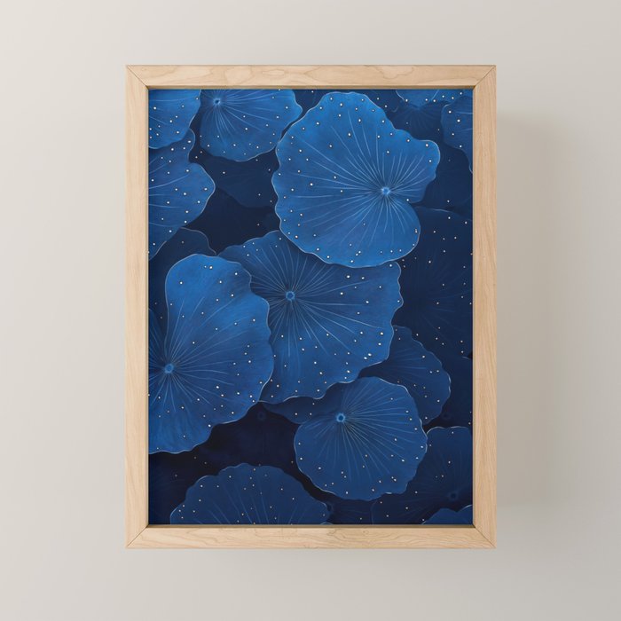 Floral Poster Flower Print Botanical Japanese Art Blue Wall Art dopamine decor Maximalist Wall Art Mini Art Print Gallery Image 1