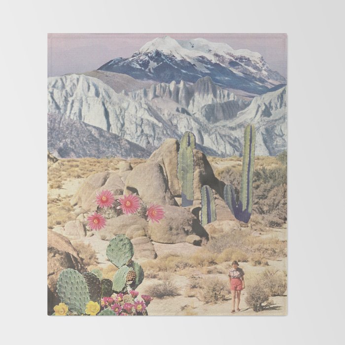 California Cacti Throw Blanket Gallery Image 2