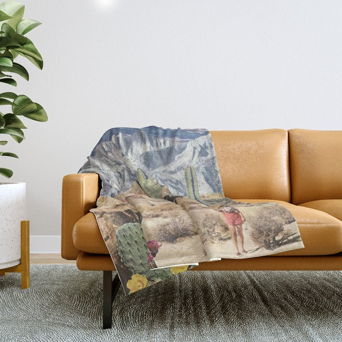 California Cacti Throw Blanket Gallery Image 1