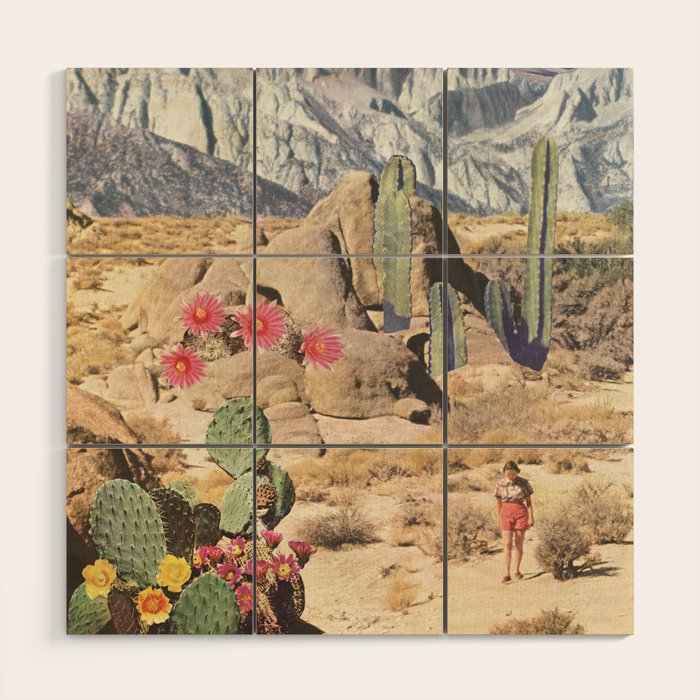 California Cacti Wood Wall Art Gallery Image 1