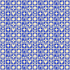 Blue children shape mosaic art pattern Coffee Mug Gallery Image 2