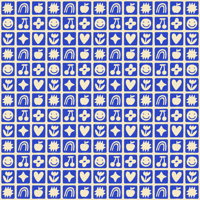 Blue children shape mosaic art pattern Coffee Mug Gallery Image 2