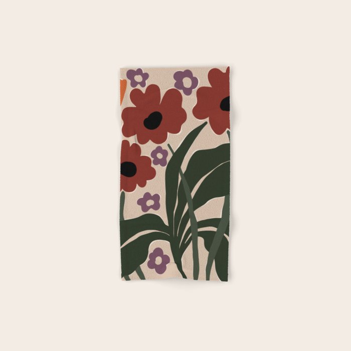 big tropical red flower plant  Bath Towel Gallery Image 1