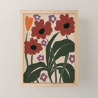 big tropical red flower plant  Mini Art Print Gallery Image 1