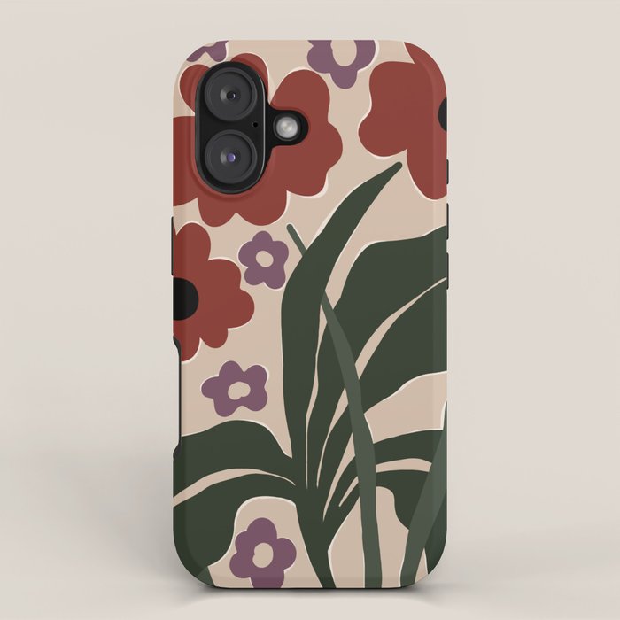 big tropical red flower plant  iPhone Case Gallery Image 1