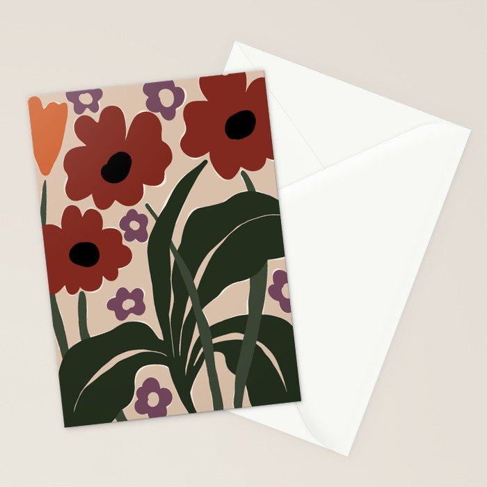 big tropical red flower plant  Stationery Card Gallery Image 2