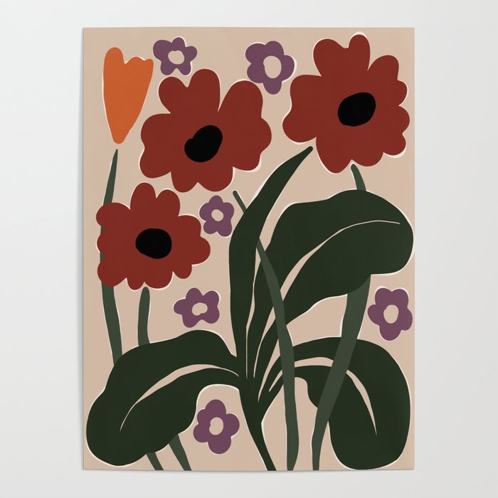 big tropical red flower plant  Poster Gallery Image 4