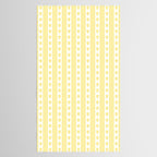 Cottage Stripes and Flowers in Yellow and White Tablecloth Gallery Image 2