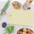 Cottage Stripes and Flowers in Yellow and White Cutting Board Gallery Image 2