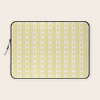 Cottage Stripes and Flowers in Yellow and White Laptop Sleeve Gallery Image 1