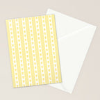 Cottage Stripes and Flowers in Yellow and White Stationery Card Gallery Image 2