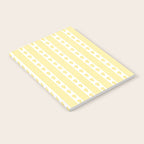 Cottage Stripes and Flowers in Yellow and White Notebook Gallery Image 2