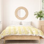 Cottage Stripes and Flowers in Yellow and White Duvet Cover Gallery Image 3