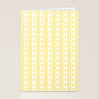 Cottage Stripes and Flowers in Yellow and White Stationery Card Gallery Image 2