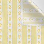 Cottage Stripes and Flowers in Yellow and White Wall Tapestry Gallery Image 3