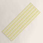 Cottage Stripes and Flowers in Yellow and White Yoga Mat Gallery Image 1