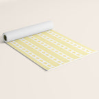 Cottage Stripes and Flowers in Yellow and White Yoga Mat Gallery Image 2