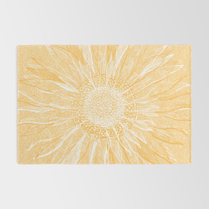 Mandala, Sunflower Prints, Yellow Rug Gallery Image 2