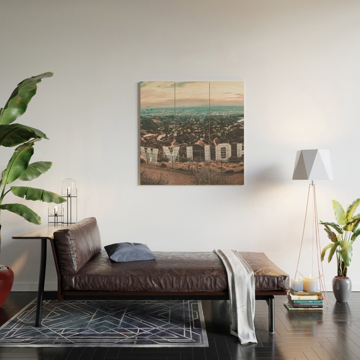 Hollywood Sign Wood Wall Art Gallery Image 2