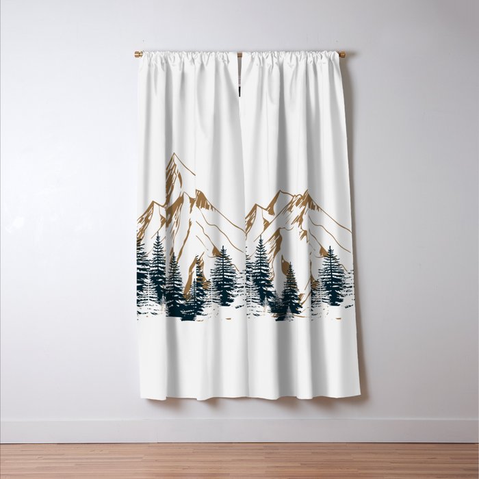 mountain 4 Window Curtain Gallery Image 3