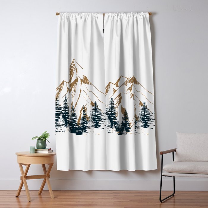 mountain 4 Window Curtain Gallery Image 5