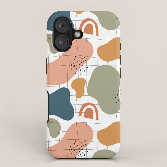 Abstract organic shape art pattern iPhone Case Gallery Image 1