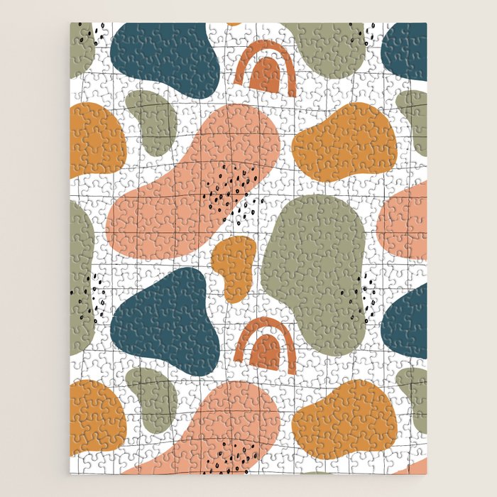 Abstract organic shape art pattern Jigsaw Puzzle Gallery Image 1