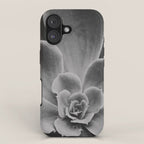 Symmetry - succulent black and white botanical iPhone Case Gallery Image 1