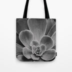 Symmetry - succulent black and white botanical Tote Bag Gallery Image 1