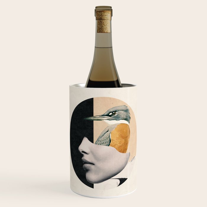 collage art / bird Wine Chiller Gallery Image 1
