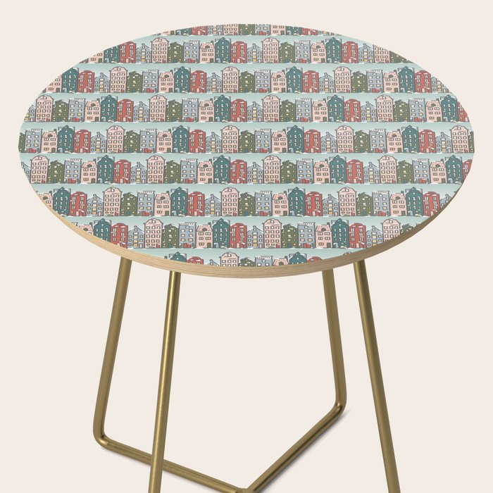 Snow Capped Row Houses Side Table Gallery Image 2
